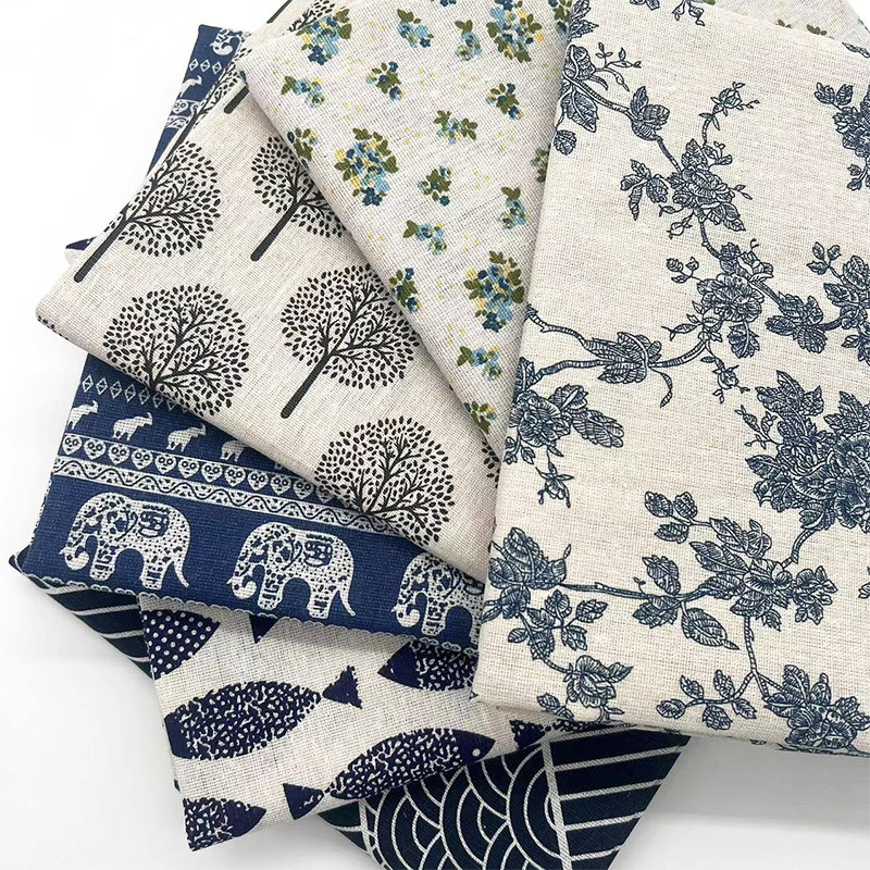Home Decor Sofa - Retro Boho Floral Cotton Linen Blend