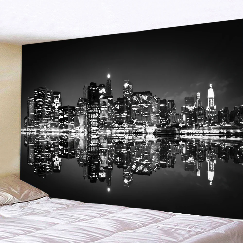 Home Decor New York - New York City Night View Tapestry