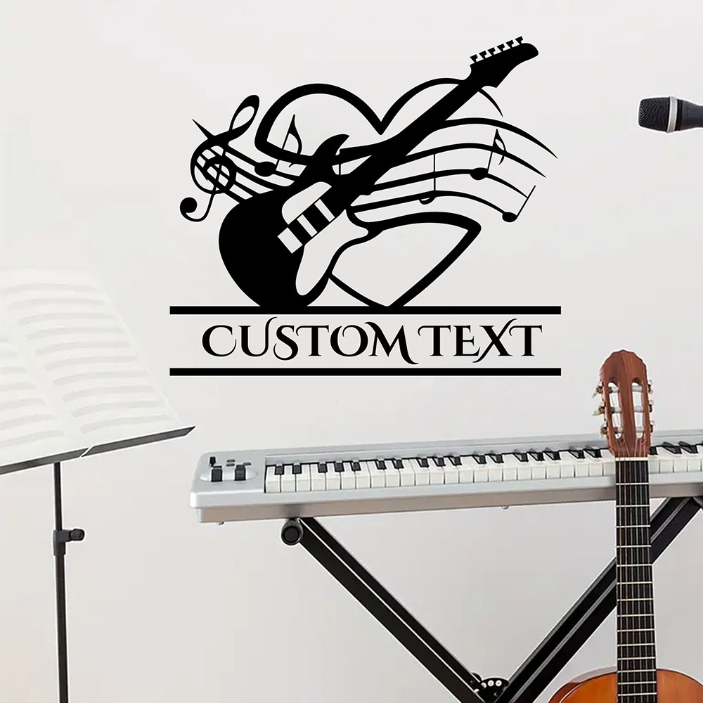 1PC Diy Guitar Custom Text Hom - огляд і ціна Home Decor Wallpaper