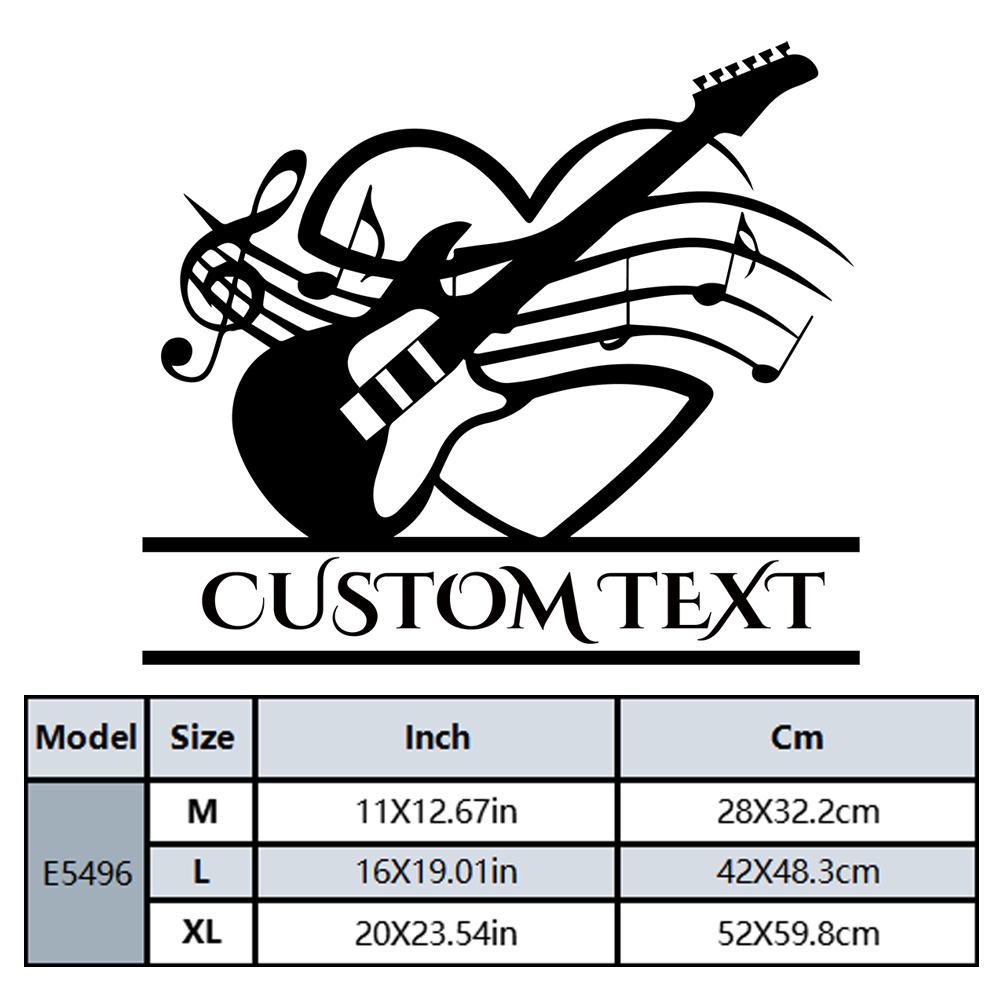 1PC Diy Guitar Custom Text Hom - огляд і ціна Home Decor Wallpaper