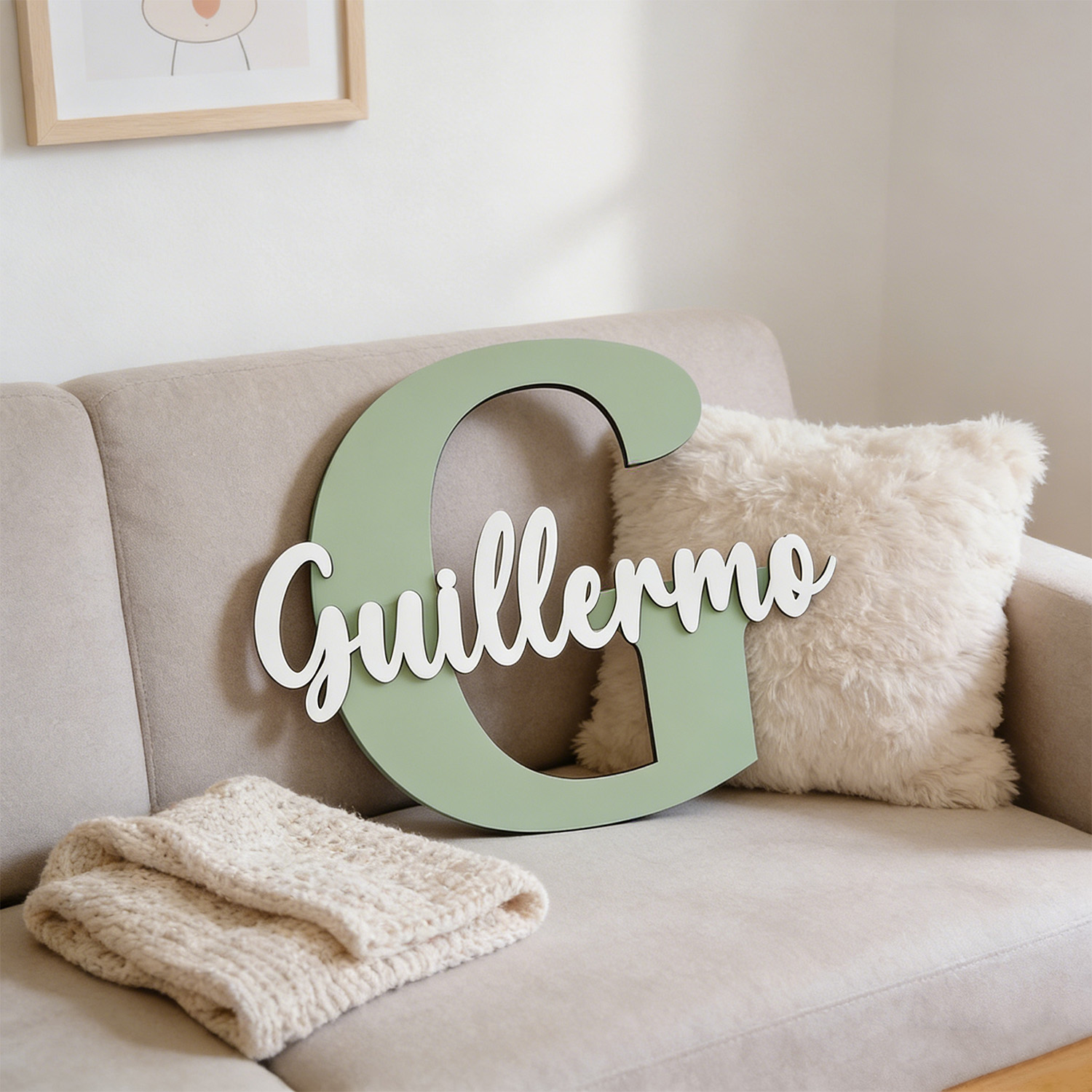 1pc Custom  Monogram Initial W - огляд і ціна Home Decor Sofa