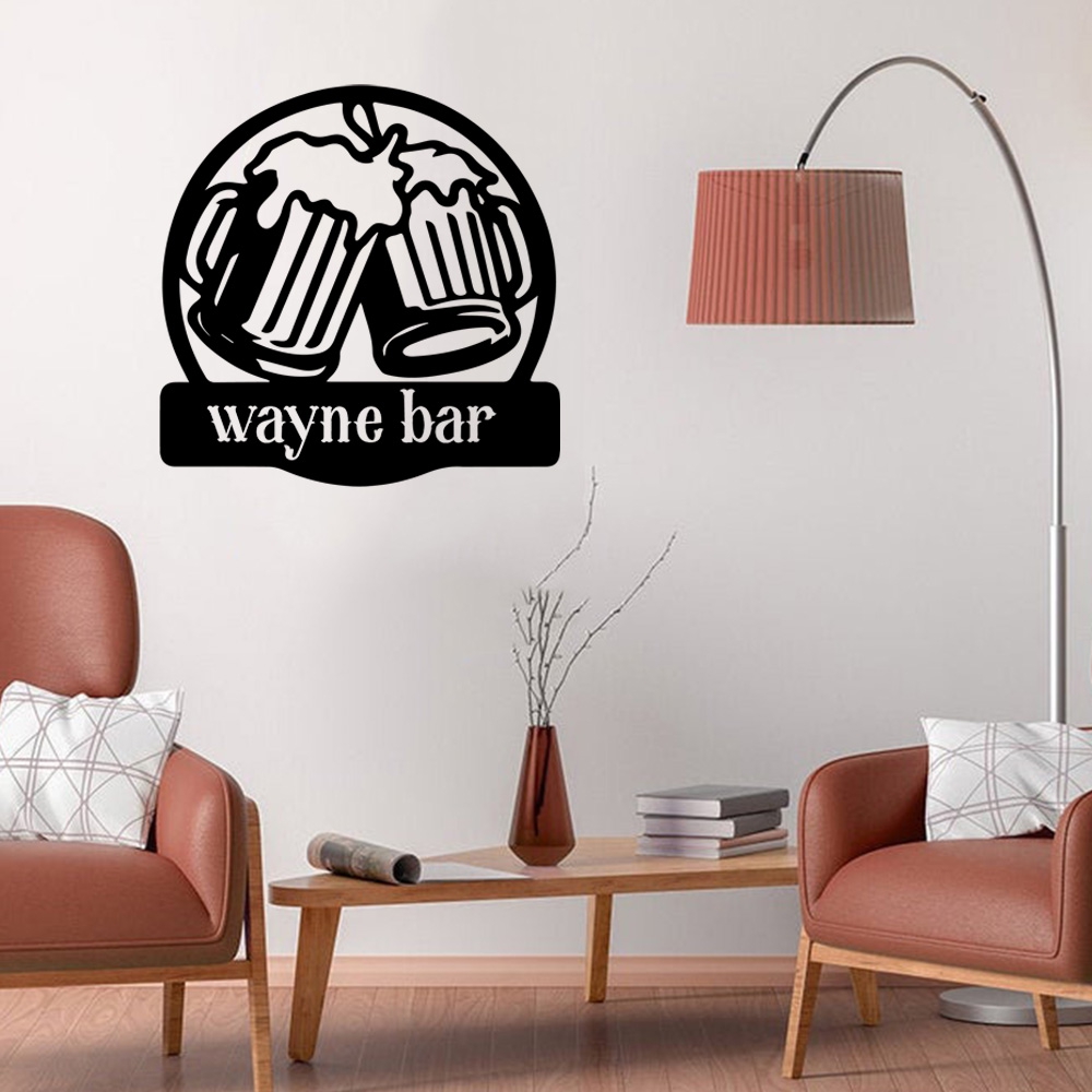 1PC NEW Beer Customizable Text - огляд і ціна Home Decor Wall Stickers