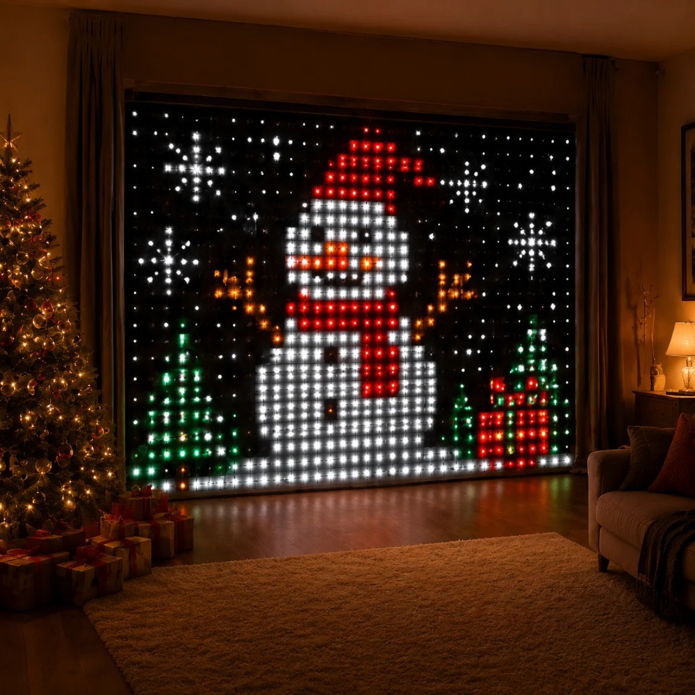 LED Pixel Curtain Lights Bluet - огляд і ціна Home Decor Curtains