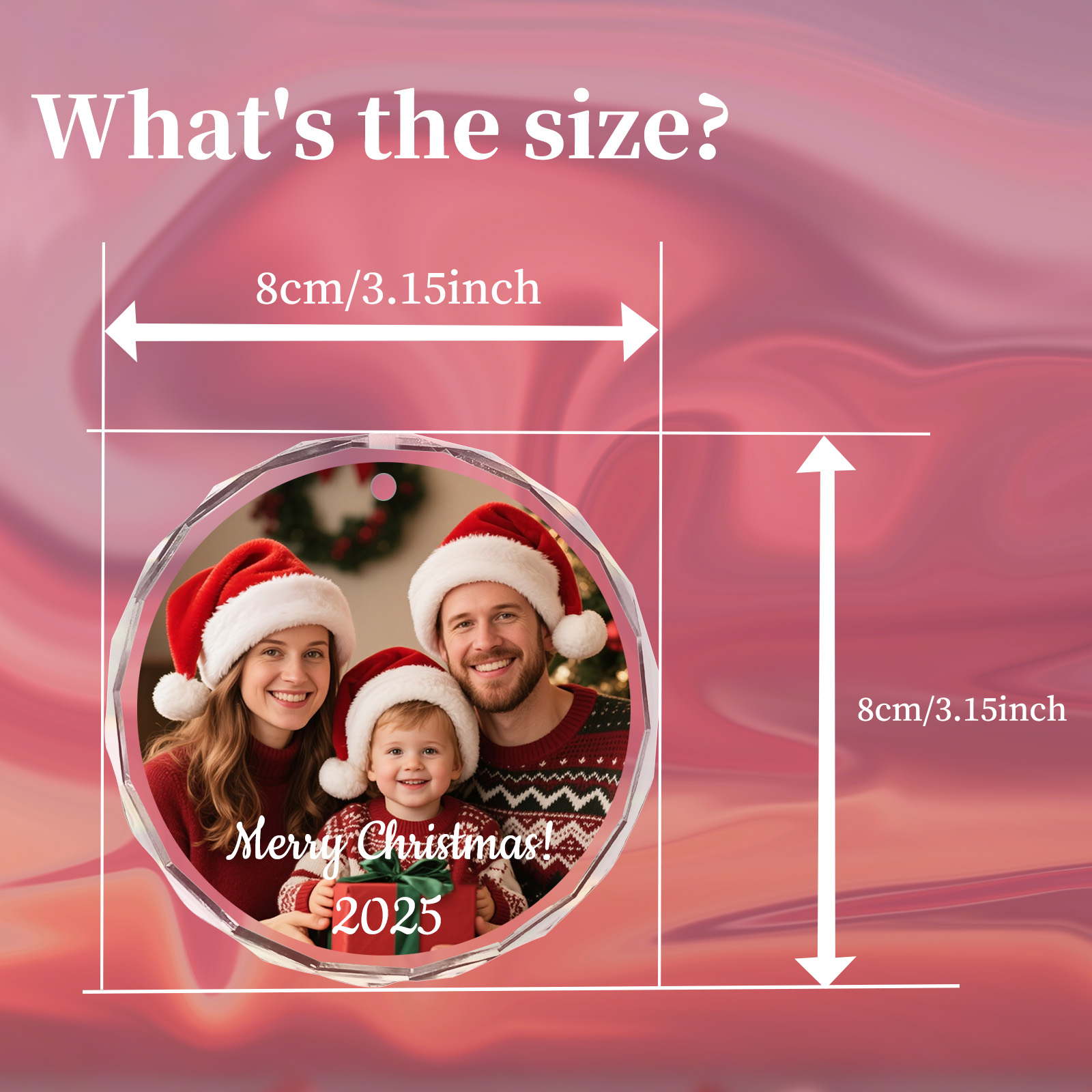 Custom Christmas Photo Ornamen - огляд і ціна Home Decor Xmas Gifts
