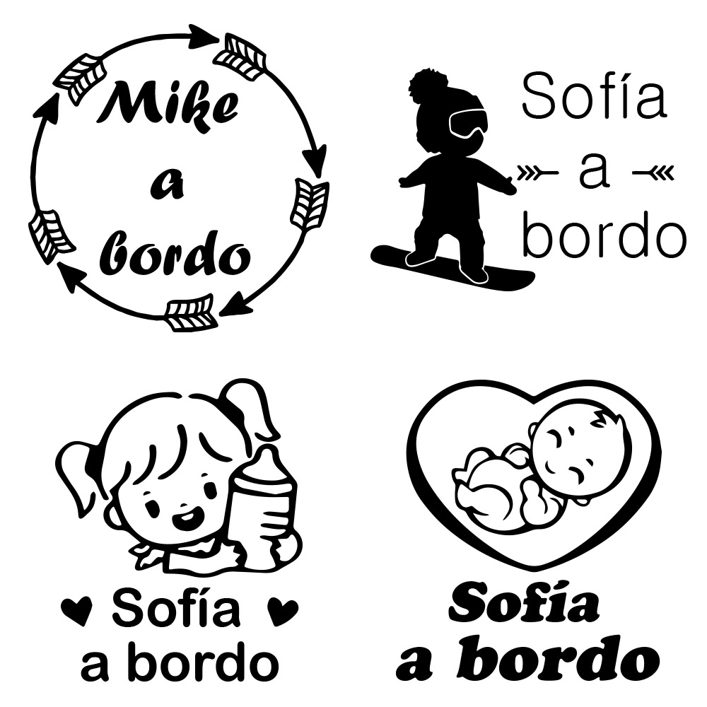 1pc Vinyl baby a bordo colorfu - огляд і ціна Home Decor Wallpaper
