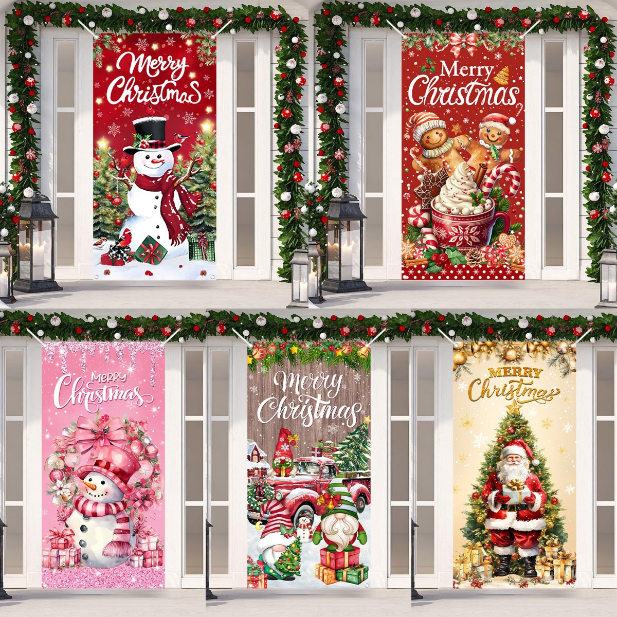 Christmas Door Banner Merry Ch - огляд і ціна Home Decor Xmas Gifts