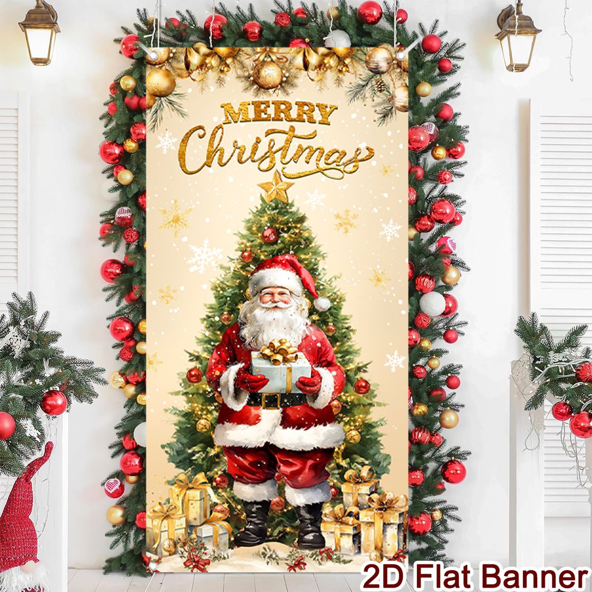 Christmas Door Banner Merry Ch - огляд і ціна Home Decor Xmas Gifts