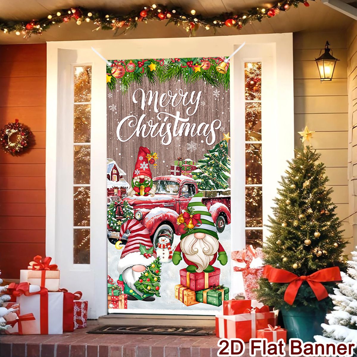Christmas Door Banner Merry Ch - огляд і ціна Home Decor Xmas Gifts