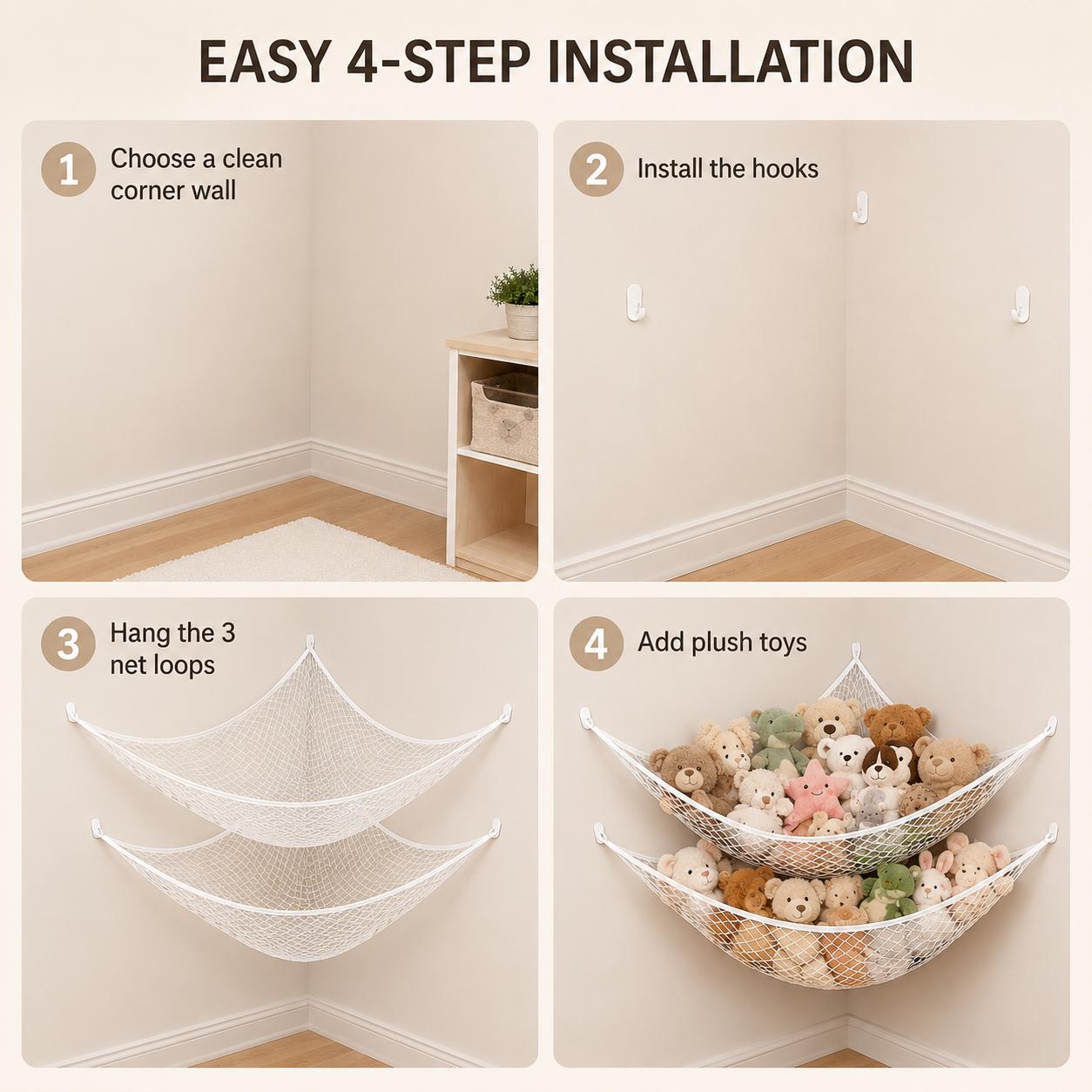 Mesh Toy Storage Hammock Hangi - огляд і ціна Home Decor Com