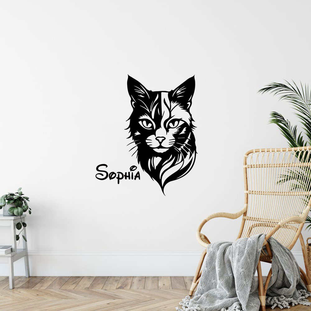 1PC Cute Cat Personalized Name - огляд і ціна Home Decor Wallpaper
