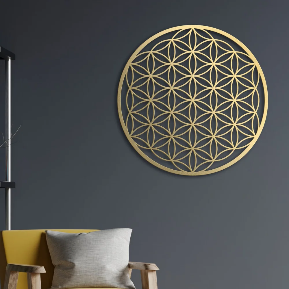 Flower of Life Metal Wall Art  - огляд і ціна Home Decor Sofa