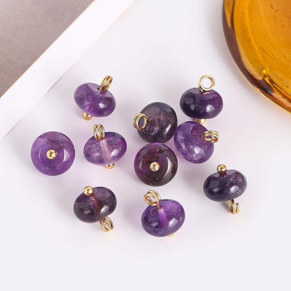 2pcs Random Amethyst Flat Bead - огляд і ціна Home Decor Curtains
