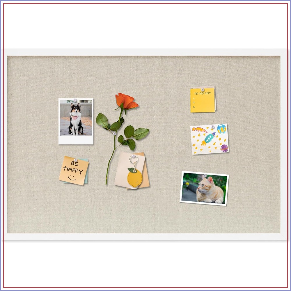 Cork Board 30x20 Inches Linen  - огляд і ціна Home Decor Vision Board