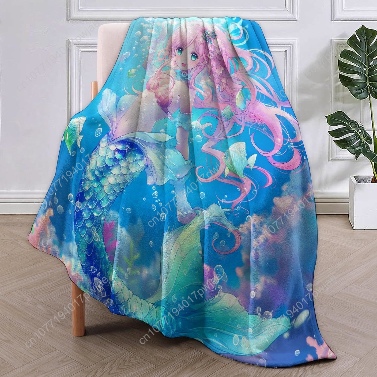Cute Mermaid Blanket Cartoon F - огляд і ціна Home Decor Sofa