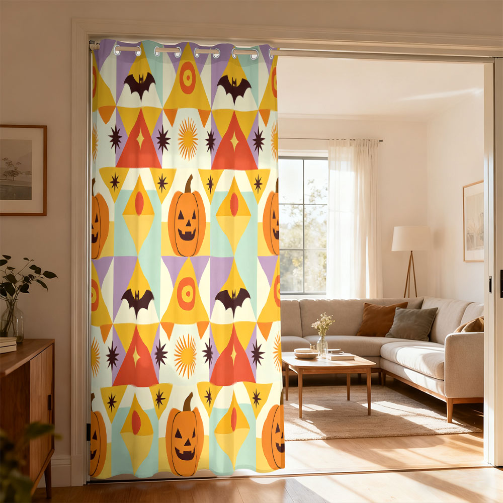 1pc Halloween pumpkin bat geom - огляд і ціна Home Decor Curtains