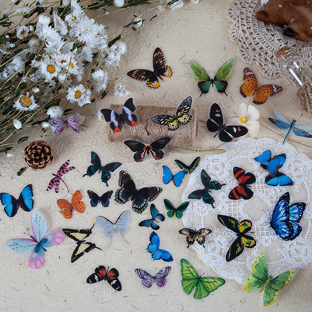 40Pcs/Bag Butterfly Stickers P - огляд і ціна Home Decor Scrap