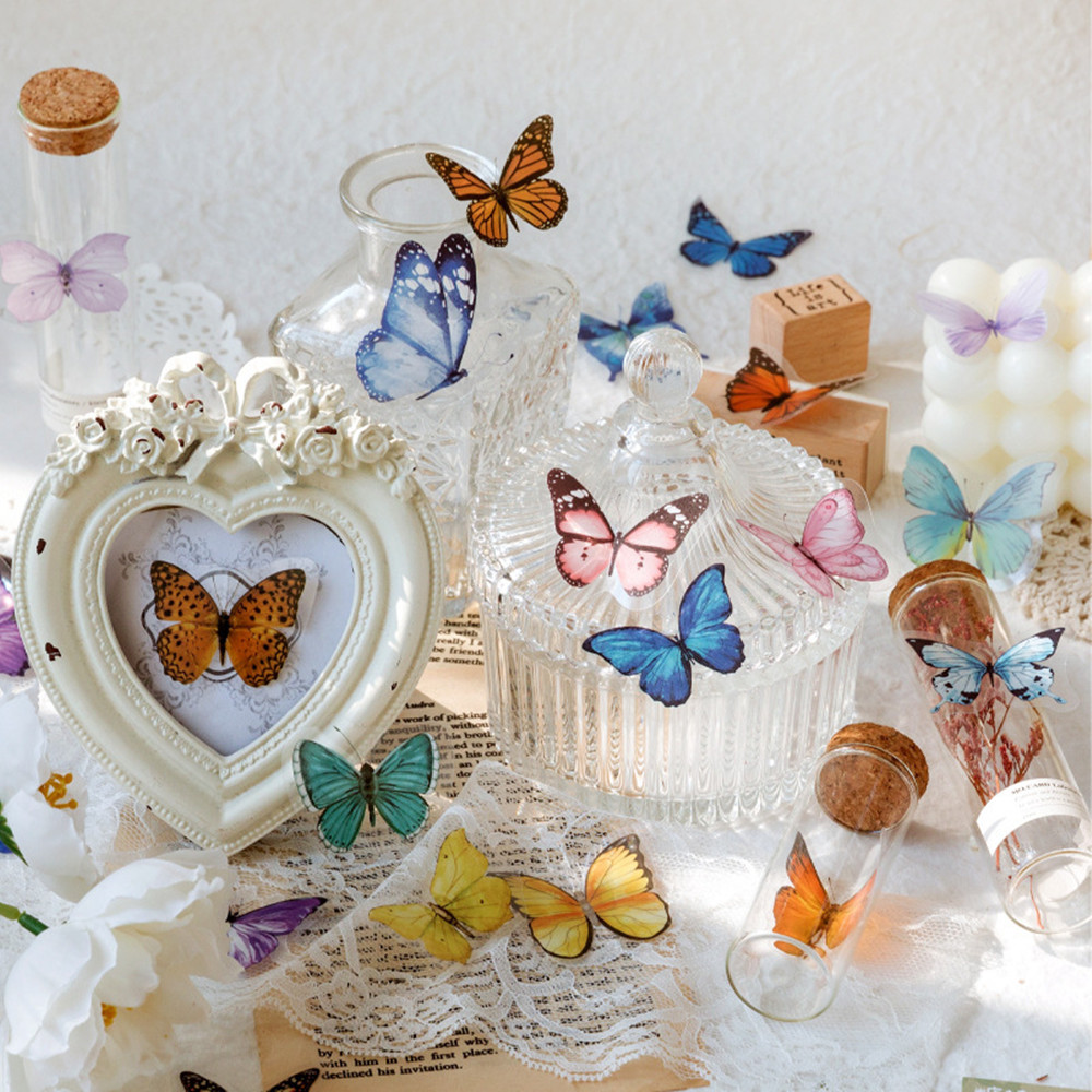 40Pcs/Bag Butterfly Stickers P - огляд і ціна Home Decor Scrap