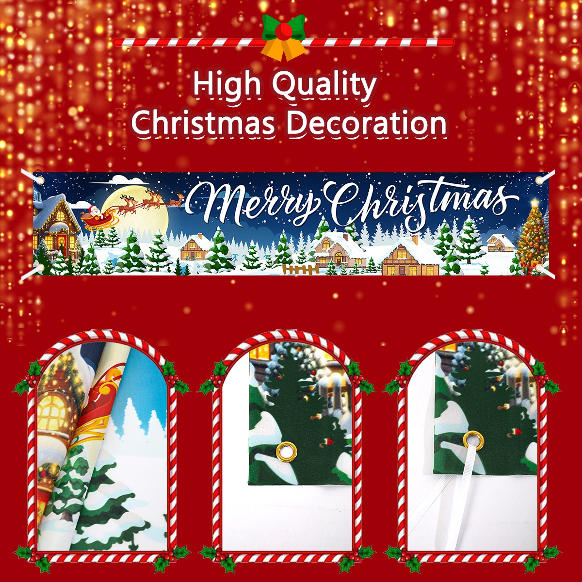 Christmas Tree Banner Christma - огляд і ціна Home Decor Xmas Gifts
