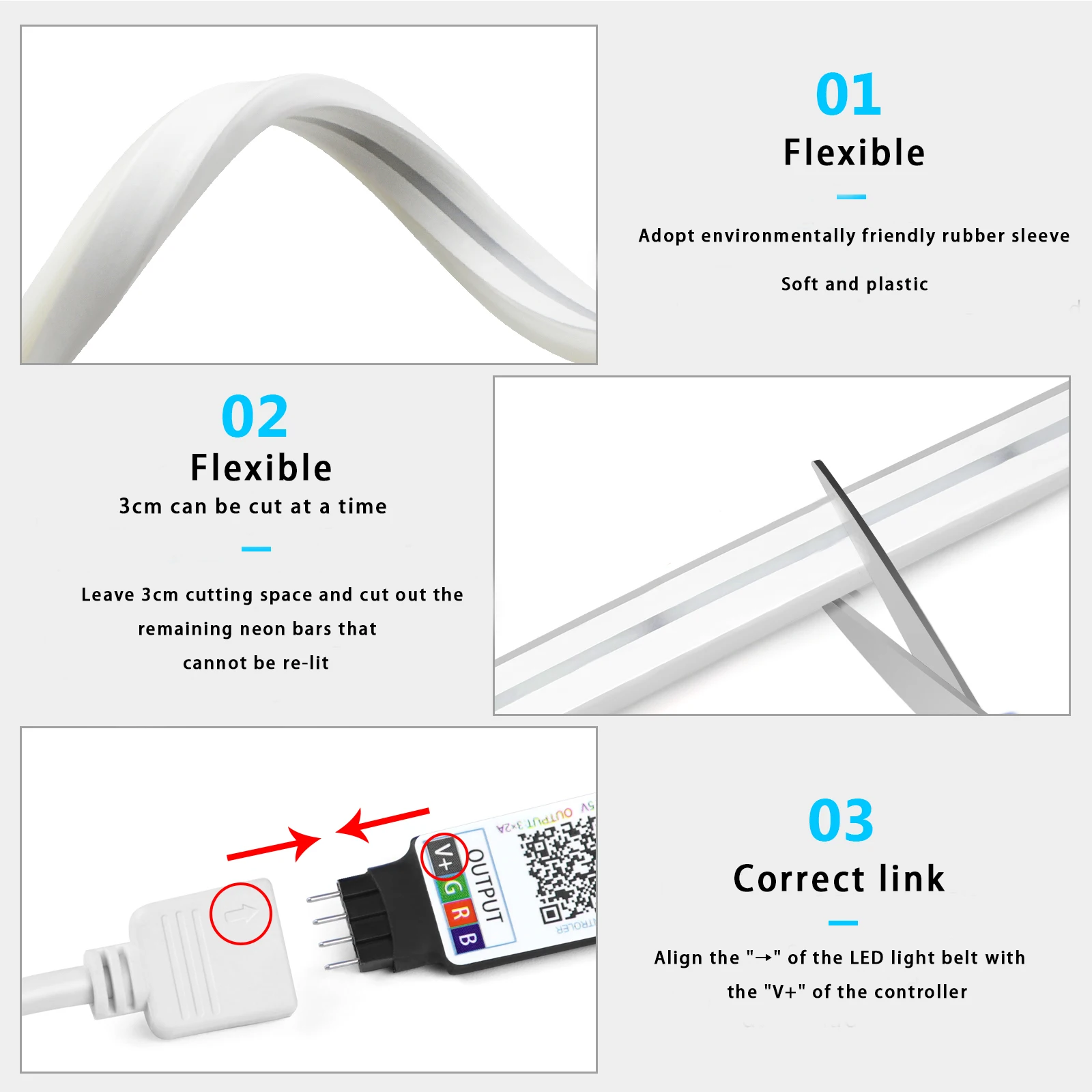 1-5m RGB LED Neon Strip Light  - огляд і ціна Home Decor Happy